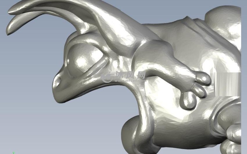 大嘴怪容器模型侧视图