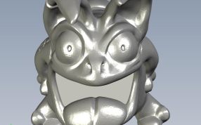 大嘴怪容器模型正视图