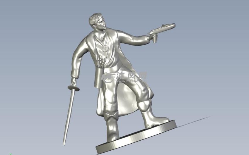 古欧洲猎人前视图