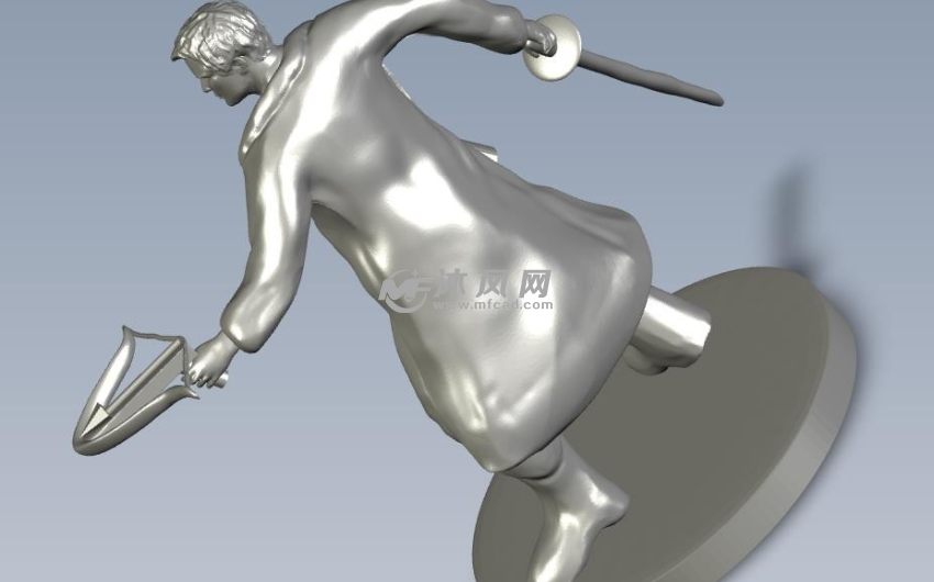 古欧洲猎人后视图