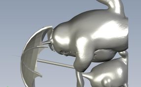 龙猫三小只侧视图