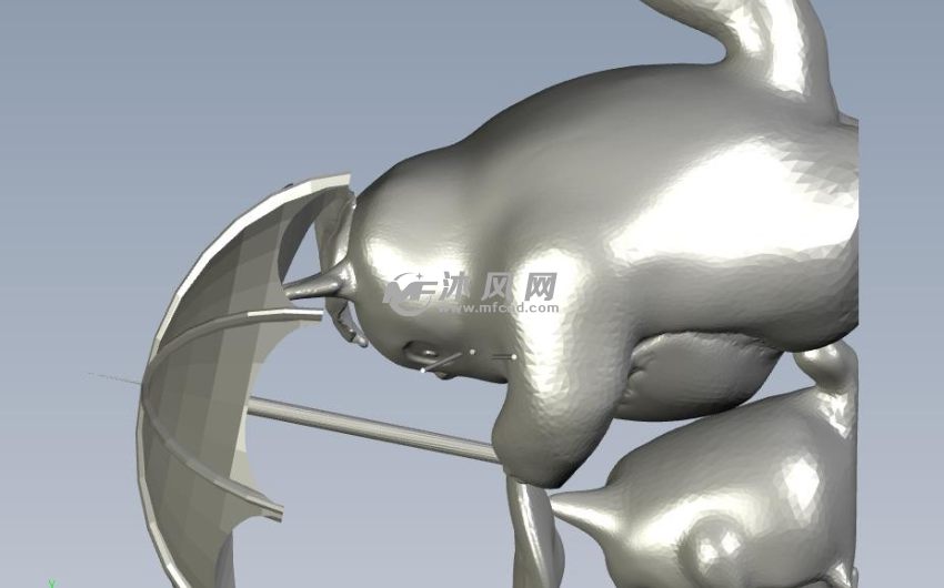 龙猫三小只侧视图