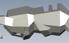 lowpoly皮卡丘拼装版侧视图