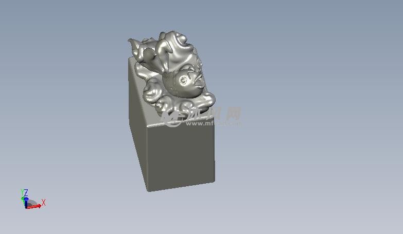 白鱼入舟闲章轴测图