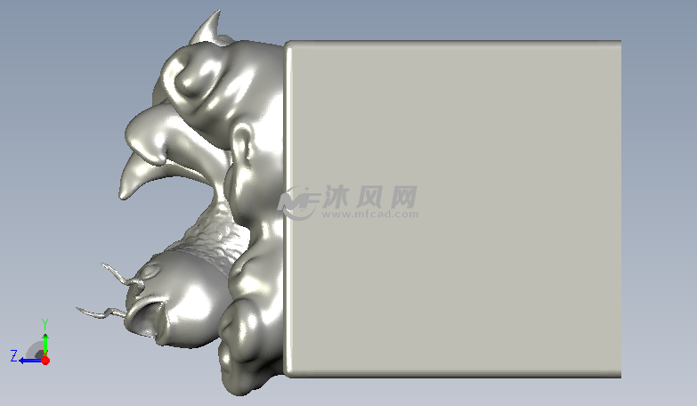 白鱼入舟闲章侧视图