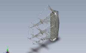 法国1756年炮舰轴测图