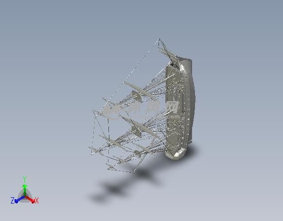 法国1756年炮舰轴测图