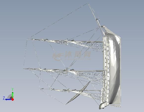 法国1756年炮舰侧视图