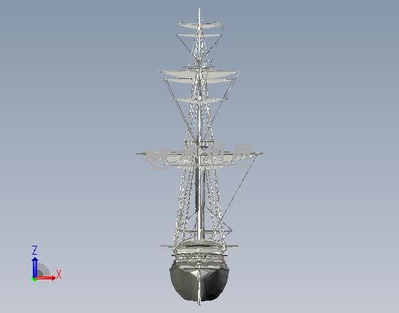 法国1756年炮舰前视图