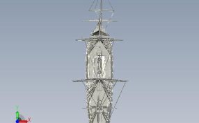 法国1756年炮舰俯视图