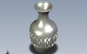 镂空花瓶轴测图