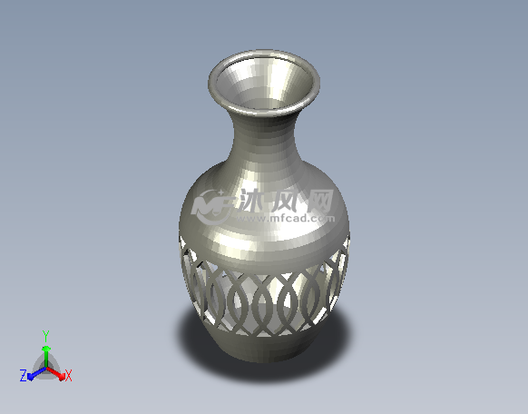 镂空花瓶轴测图