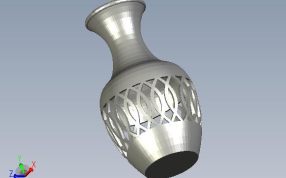 镂空花瓶侧视图