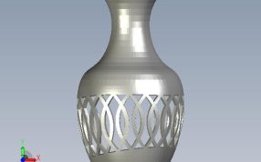 a镂空花瓶前视图