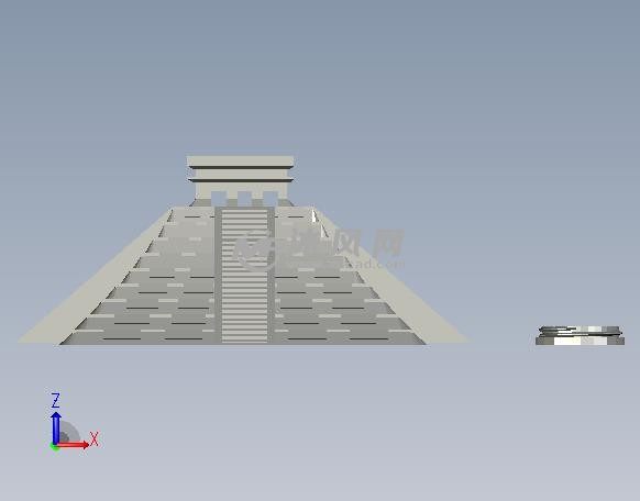 玛雅金字塔前视图