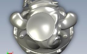 服务员模型俯视图