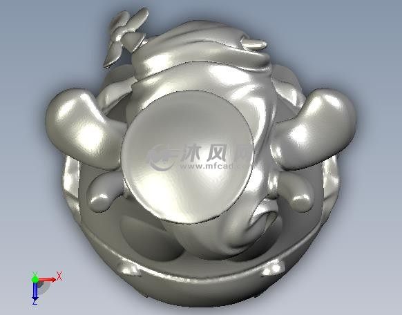 服务员模型俯视图