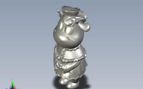 服务员模型轴测图