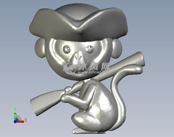 海盗猴子正视图