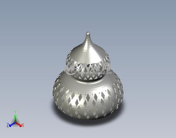 镂空葫芦轴测图