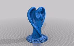 天使圣诞树礼帽侧视图