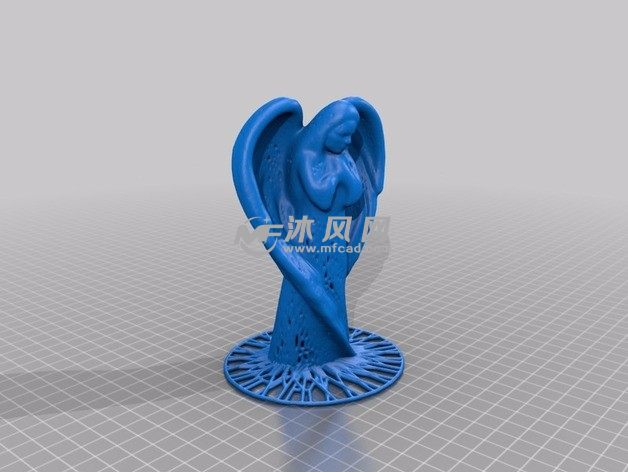 天使圣诞树礼帽侧视图