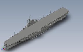 途岛号航空母舰轴测图