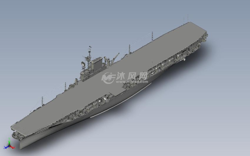 途岛号航空母舰轴测图