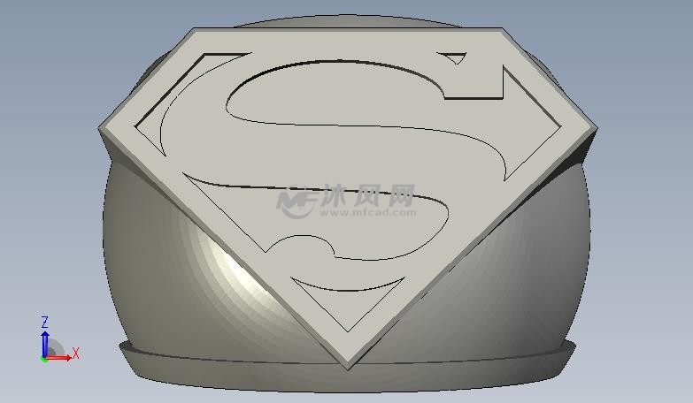 超人戒指正视图