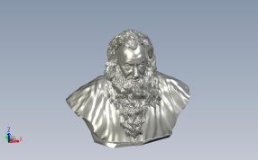 甘道夫半身雕像轴测图