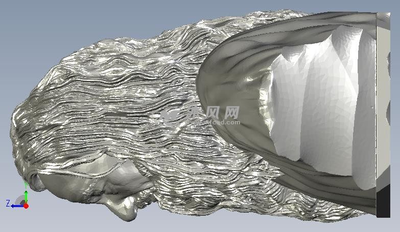 甘道夫半身雕像侧视图