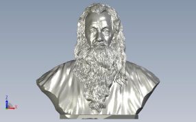 甘道夫半身雕像正视图