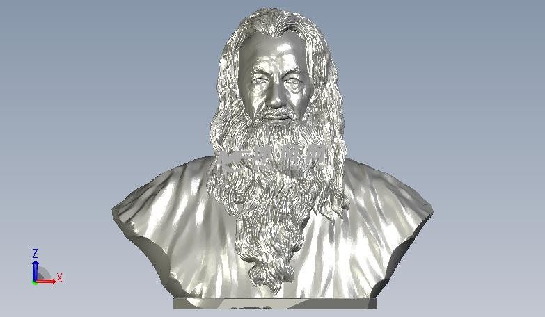 甘道夫半身雕像正视图