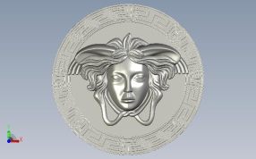 美杜莎头像正视图