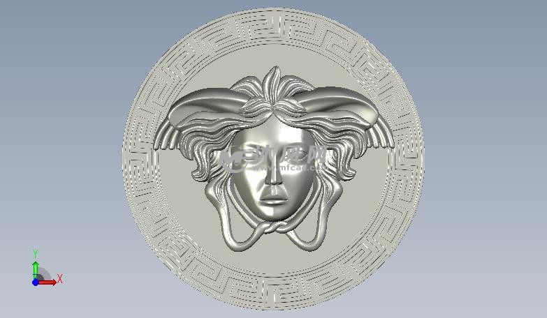 美杜莎头像正视图