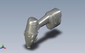 高精度电钻模型轴测图