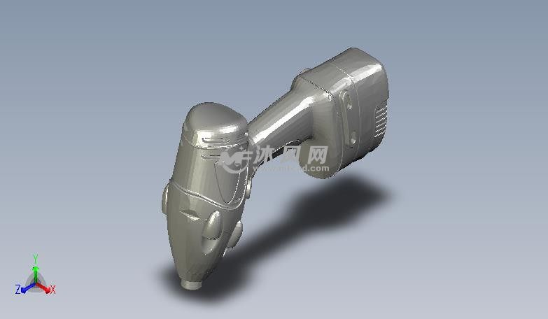 高精度电钻模型轴测图