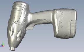 高精度电钻模型侧视图