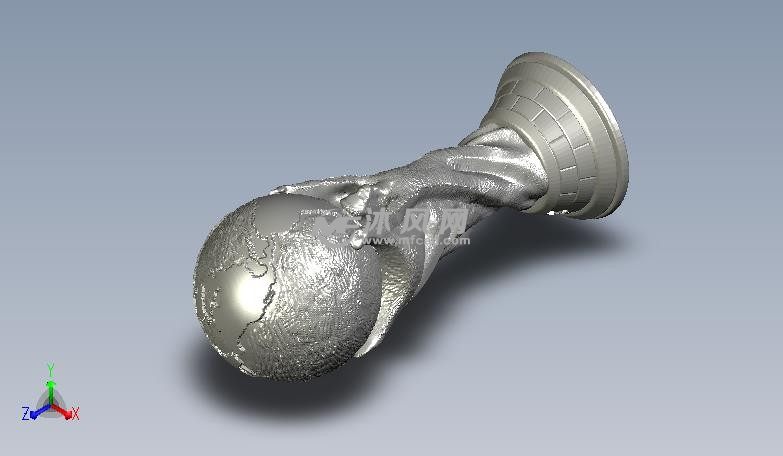 2018俄罗斯世界杯中的“大力神杯”轴测图