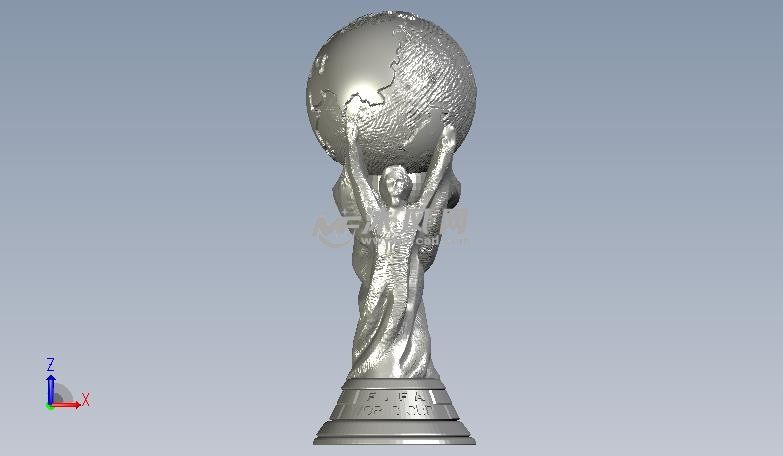 2018俄罗斯世界杯中的“大力神杯”正视图