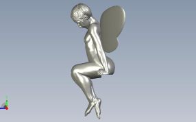 小天使模型侧视图