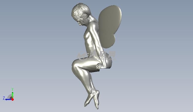 小天使模型侧视图