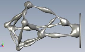 现代抽象雕塑侧视图