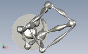 现代抽象雕塑俯视图