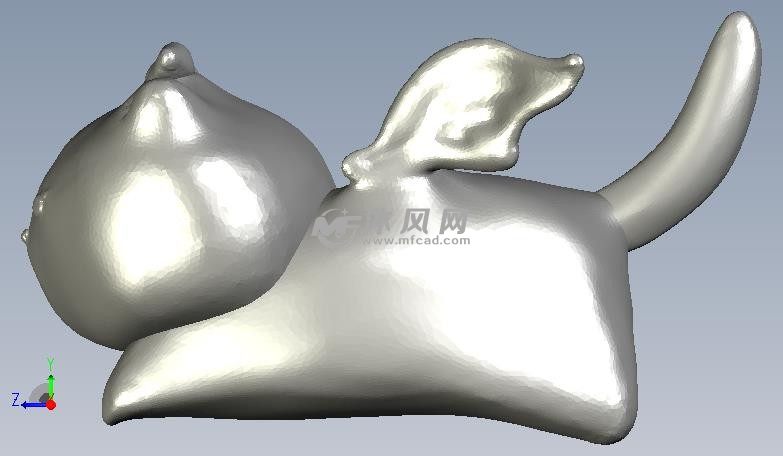 黑天使猫豆侧视图