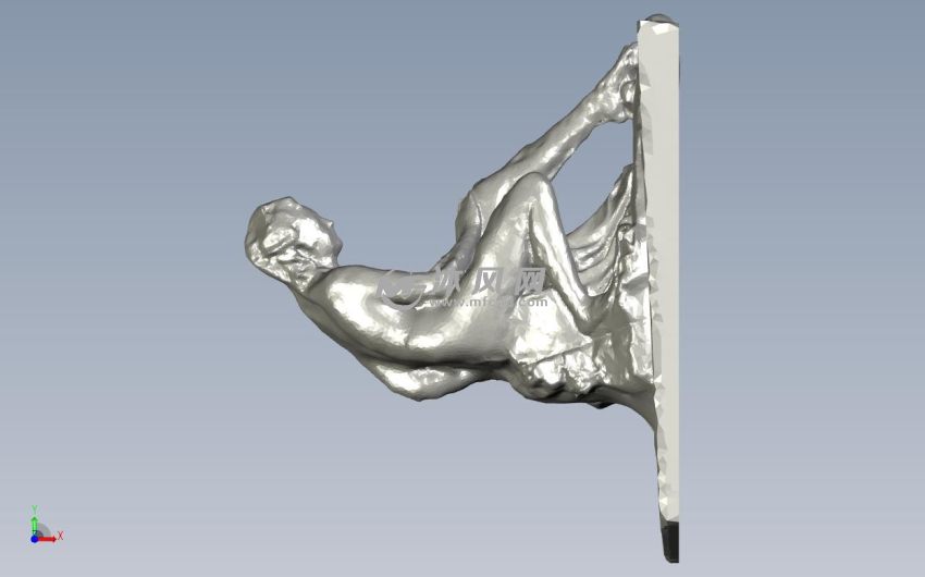 洗澡裸女雕像正视图