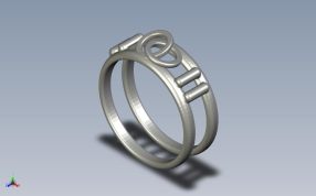 戒指保护环轴测图