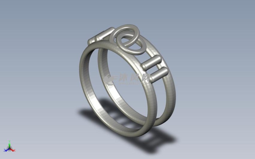 戒指保护环轴测图