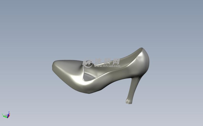 高跟鞋模型侧视图