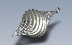 黄金吊坠轴测图